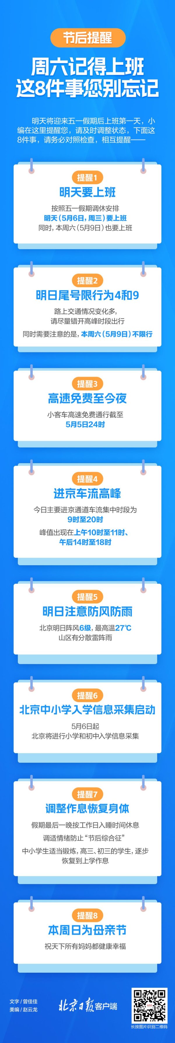 节后提醒：周六记得上班，这8件事您别忘记