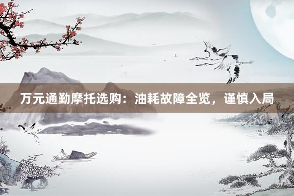 万元通勤摩托选购：油耗故障全览，谨慎入局