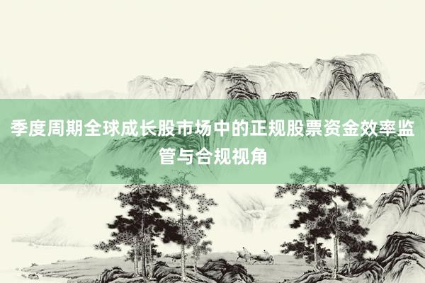 季度周期全球成长股市场中的正规股票资金效率监管与合规视角