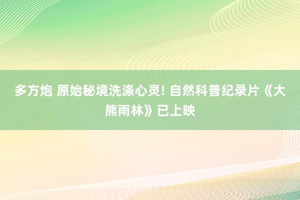 多方炮 原始秘境洗涤心灵! 自然科普纪录片《大熊雨林》已上映